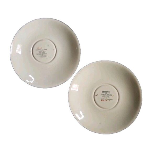 Set of 2 Saucers Vtg Theodore Haviland England Booths Ltd Flowers A5328 - Picture 4 of 6